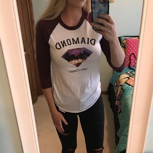 Diamond baseball tee